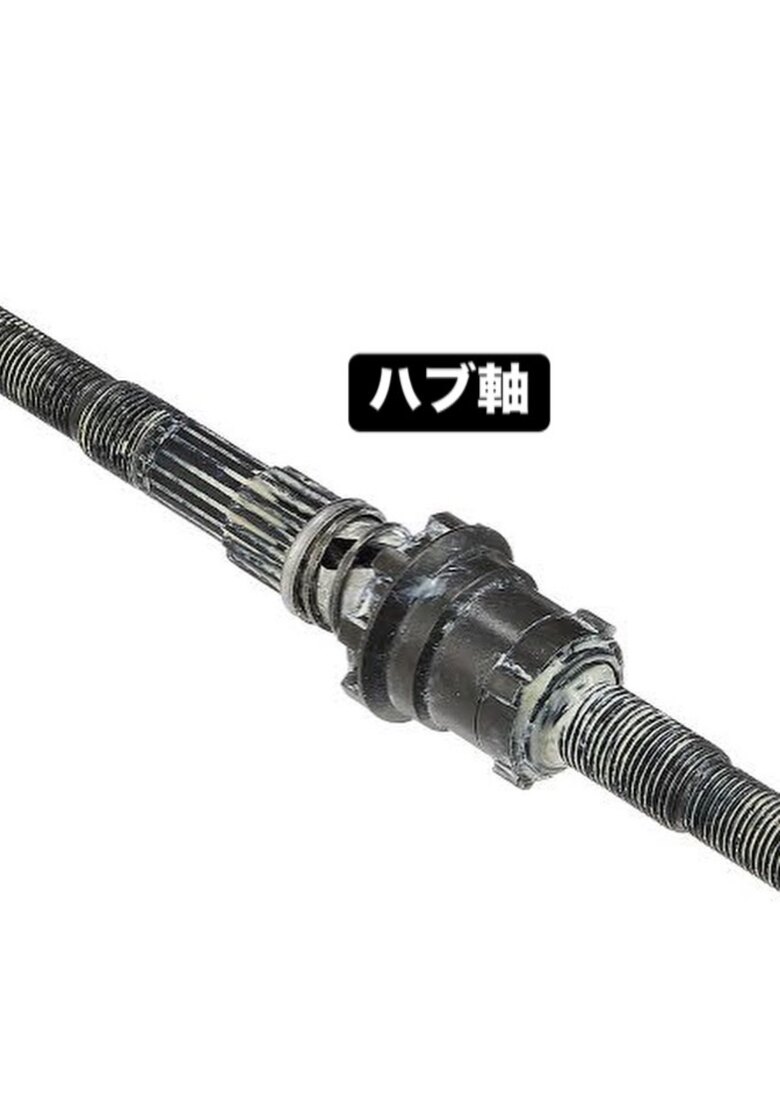 内装3段ハブのハブ軸とギア部分
